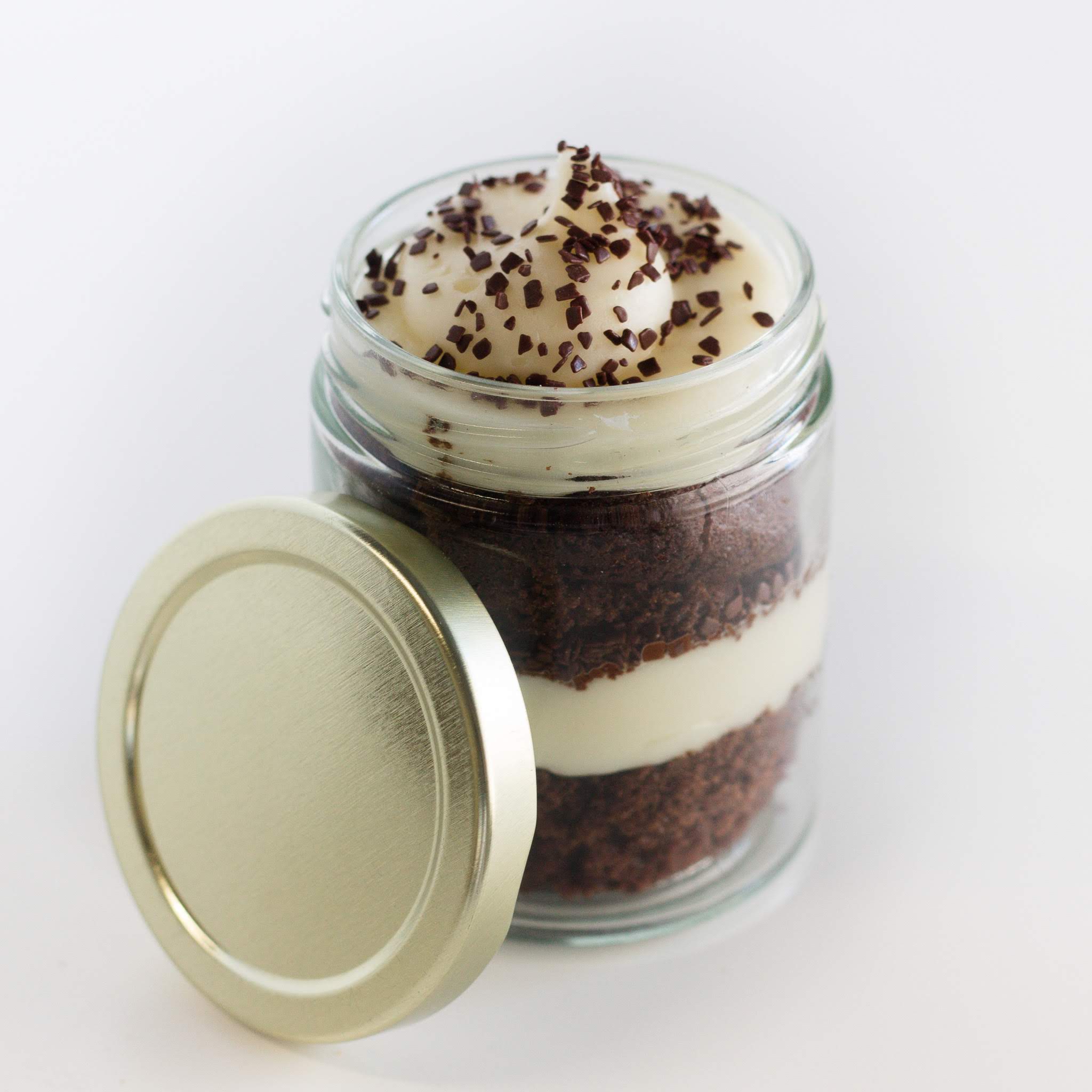 Black and white cupcake jar