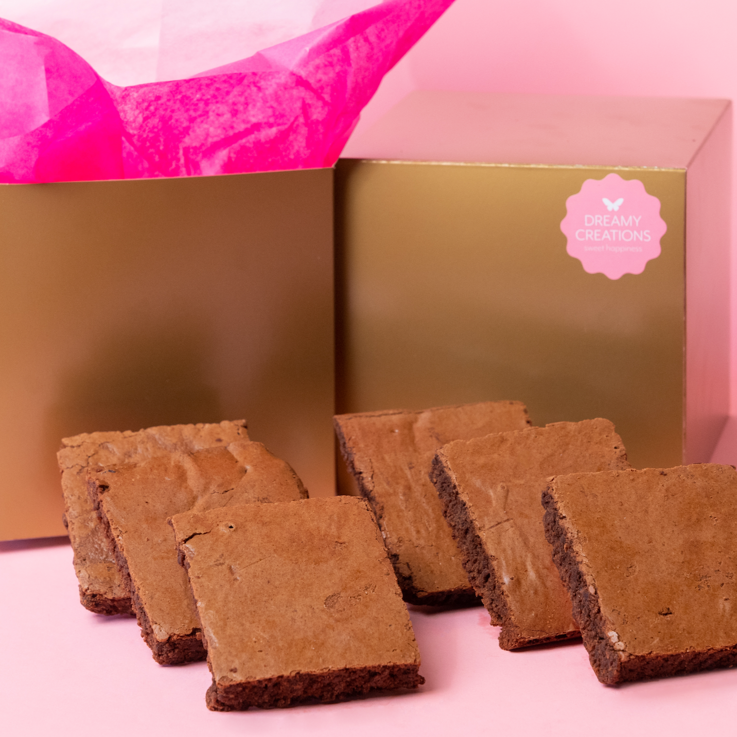 GF Brownies Gift Box  includes 6 - Dreamy Creations Cupcakes