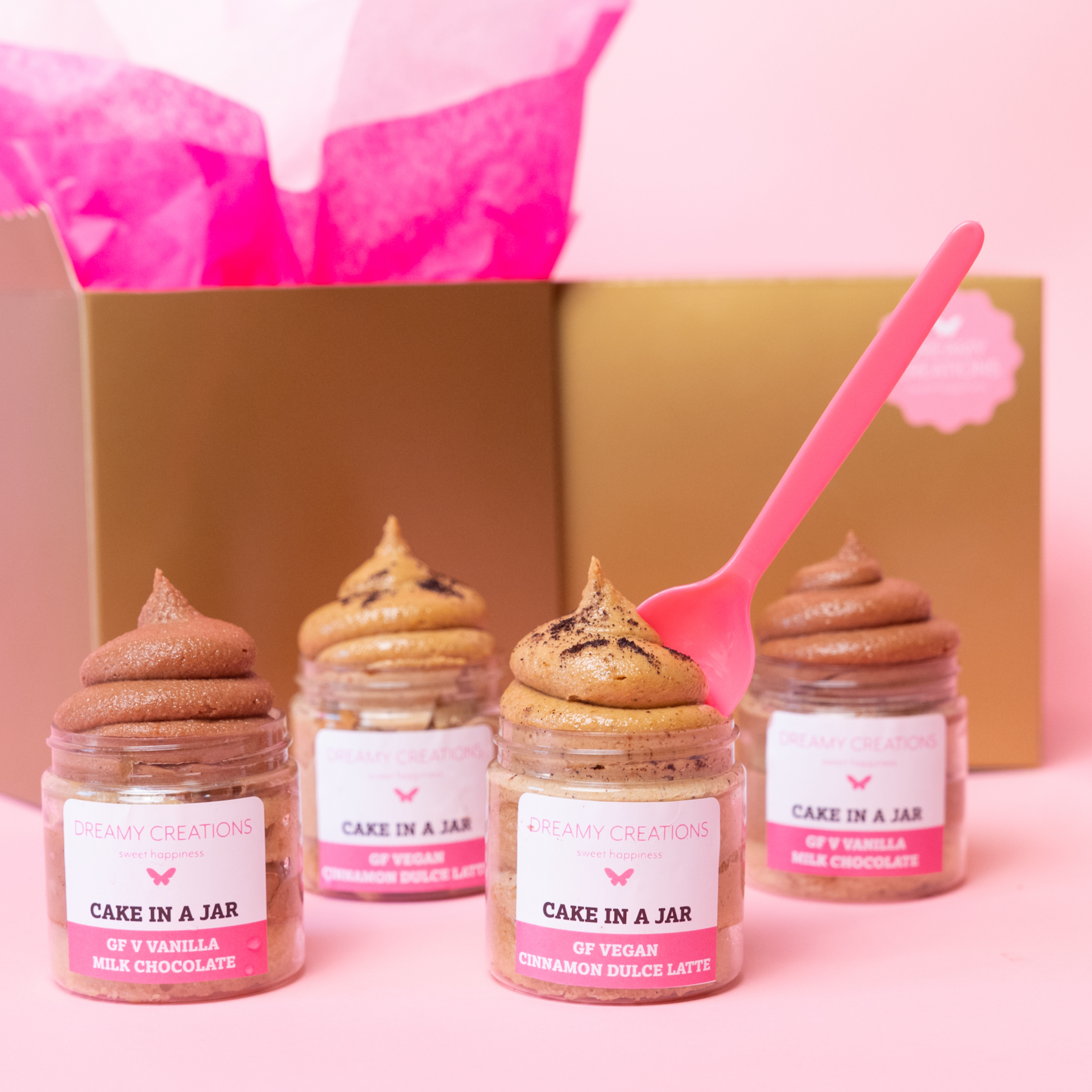 Gluten Free & Vegan Cupcake Jar gift packages Say I love you with this perfect gift package