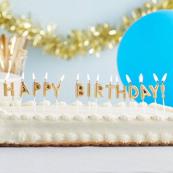Gold Birthday Candles